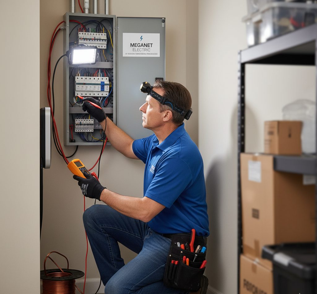Electric vehicle charger installed on a home exterior wall.